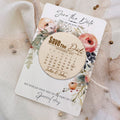 Save the Date, Personalized Wooden Floral Save The Date Card - Rustic Wedding Invitations with Custom Engraving - Venuston