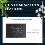 9X12inch Guest Book with Gold Foil Letters, Personalized Guest Book, Customized Gifts for Couples, Anniversary Gift, Alternative Guestbook - Venuston