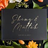 9X12inch Guest Book with Gold Foil Letters, Personalized Guest Book, Customized Gifts for Couples, Anniversary Gift, Alternative Guestbook - Venuston
