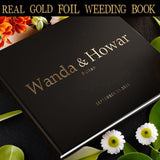 9X12inch Wedding Book with Gold Foil Letters, Personalized Guest Book, Best Wedding Gift, Anniversary Gift, Alternative Guestbook - Venuston