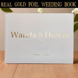 9X12inch Wedding Book with Gold Foil Letters, Personalized Guest Book, Best Wedding Gift, Anniversary Gift, Alternative Guestbook