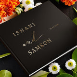 9X12*Real Gold Foil Wedding Book, Personalized Wedding Guestbook, Best Wedding Gift/Anniversary Gift/Engagement Gift for Her/Him/Couple - Venuston