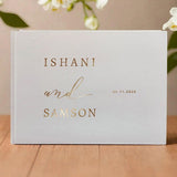 9X12*Real Gold Foil Wedding Book, Personalized Wedding Guestbook, Best Wedding Gift/Anniversary Gift/Engagement Gift for Her/Him/Couple - Venuston