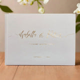 9X12*Real Gold Foil Wedding Guestbook, Personalized Guest Book, Best Wedding Gift, Anniversary Gift, Bridesmaids Gift, Guest Book Ideas - Venuston