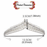 Bridal Pearl Vintage Large Pearl Tiara Crown, Hair Hoop for Wedding Prom Party Hair Jewelry Tiara Birthday New Year Christmas - Venuston