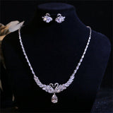 Bridal Rhinestone Crown Tiara Crystal Necklace Earring Set for Shining Headband Hair Accessories Jewelry Wedding Anniversary Christmas Gifts - Venuston