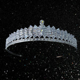 Crystal diamond Tiara for Birthday, Wedding, Princess, Bridal,Prom, ,Pageant,Masquerade, Costume Party & Photography (Silver) - Venuston