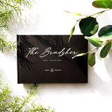 Custom Black Wedding Guestbook, Minimalist Guestbook, Gold Foil Wedding Guestbook, Wedding Guest book Alternative - Venuston