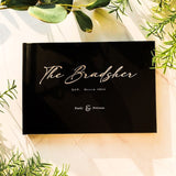 Custom Black Wedding Guestbook, Minimalist Guestbook, Gold Foil Wedding Guestbook, Wedding Guest book Alternative - Venuston