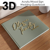 Custom Guest Book Alternative - Personalized Rustic Wood or Acrylic Wedding Guest Book - Venuston