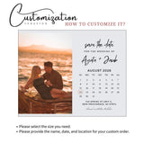 Custom Photo Save The Date Magnet – Personalized Wedding Invitation with Free Envelope, Perfect for Announcing Your Big Day - Venuston