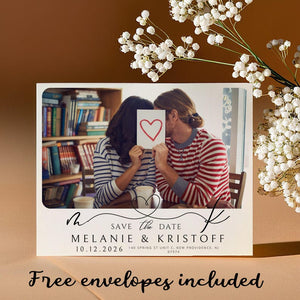 Custom Save The Date Magnet with Photo – Personalized Wedding Invitations, Free Envelope Included for Easy and Stylish Mailing - Venuston