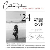 Custom Wedding RSVP Photo Magnet with Personalized Photo, QR Code for Website, Wedding Details, Event Date, Location & Time for Guests - Venuston