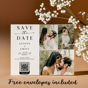 Custom Wedding Save The Date Magnet – Personalized Photo Invitations with Free Envelope, Perfect for Sharing Your Big Day - Venuston