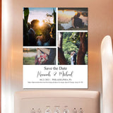 Customized Photo Save the Date Magnet with Calendar - Private Fonts, Wedding Reminder, Free Envelope - Venuston