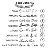 Customized Photo Save the Date Magnet with Calendar - Private Fonts, Wedding Reminder, Free Envelope - Venuston