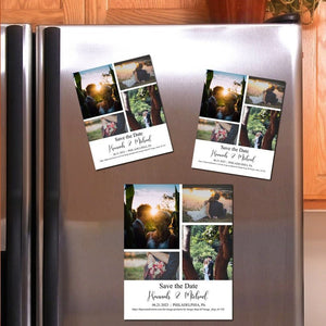 Customized Photo Save the Date Magnet with Calendar - Private Fonts, Wedding Reminder, Free Envelope - Venuston