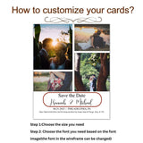 Customized Photo Save the Date Magnet with Calendar - Private Fonts, Wedding Reminder, Free Envelope - Venuston