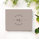 Customized Rustic Traditional Wedding Guest Book with Gold Foil font - Venuston