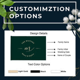 Customized Rustic Traditional Wedding Guest Book with Gold Foil font - Venuston
