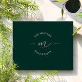 Customized Rustic Traditional Wedding Guest Book with Gold Foil font - Venuston