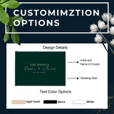 Customized Wedding Guest Book - Multi - color options with Gold Foil Font - A Perfect Gift for Your Wedding or Anniversary - Venuston
