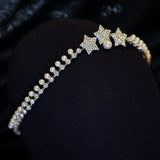 Dual Layer Beautiful Pearl Tiara Flash Diamond Vintage Elegant Bridal Crown Hair Tiara Birthday New Year Christmas - Venuston