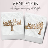 Flower Copper Leaf Inlaid Zircon Pearl Gold Wedding Headpiece Tiara for Bride Tiaras and Crowns Hair Accessories - Venuston