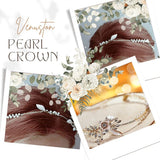 Gold Vintage Crown - Elegant Leaf & Pearl Bridal Tiara, Perfect for Wedding, Anniversary, Birthday /Christmas - Venuston