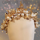 Gold Vintage Crown, Gold Petal Crown, The Best Jewelry For Weddings, Birthday Parties, Anniversaries - Venuston