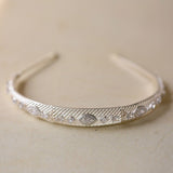 Gold Wedding Tiara，Wedding Headband，Vintage Gold Bridal Tiara,Vintage Zircon Cast Bronze Bridal Headwear - Venuston