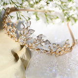 Gold Zircon Queen Crown for Women, Baroque Crown, Costume Accessories for Wedding Brithday Party Pageant - Venuston