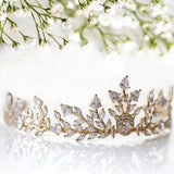Gold Zircon Queen Crown for Women, Baroque Crown, Costume Accessories for Wedding Brithday Party Pageant - Venuston