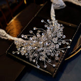 Handmade Crystal Floral Bridal Bracelet – Sparkling Statement Wrist Accessory - Venuston
