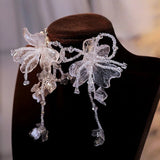 Handmade Crystal Floral Bridal Necklace – Elegant Beaded Statement Jewelry - Venuston