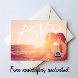 Custom Wedding RSVP Photo Magnet with Personalized Photo, QR Code for Website, Wedding Details, Event Date, Location & Time for Guests
