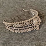 Pearl Wedding Tiara for Bride, Anastasia Queen Crown, Rhinestone Hair Accessories - Venuston