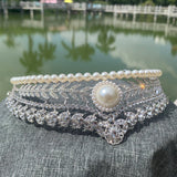 Pearl Wedding Tiara for Bride, Anastasia Queen Crown, Rhinestone Hair Accessories - Venuston
