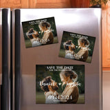 Personalized Photo Magnets Save the Date Magnet + Free Envelope Wedding Magnet Favor for Guest Save the Wedding Invitation - Venuston