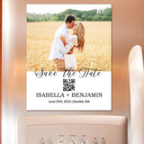 Personalized QR Code Save the Date Photo Magnet Wedding Save the Date +Free Envelope Photo Wedding Announcement Custom Wedding Invitation - Venuston