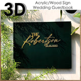 Personalized Rustic Guest Book with 3D Acrylic Letters for Weddings - A Unique Alternative to Traditional Guest Books - Venuston