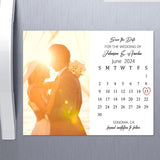 Personalized Save The Date Calendar + Free Envelope Rustic Save Our Dates Gift Wedding Invitation Photo Magnet Custom Fridge Photo Magnet - Venuston
