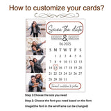 Personalized Save the date Calendar Magnet + Free Envelope Unique Save Our dates Photo Save The Date Photo Magnet Custom Fridge Photo Magnet - Venuston