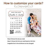 Personalized Save the Date Calendar Photo Magnet Wedding Invitation +Free Envelope Photo Wedding Announcement Custom Wedding Invitation - Venuston