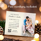 Personalized Save the Date Calendar Photo Magnet Wedding Invitation +Free Envelope Photo Wedding Announcement Custom Wedding Invitation