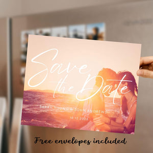 Personalized Save The Date Magnet – Custom Photo Wedding Invitations with Free Envelope, Perfect for Announcing Your Wedding - Venuston