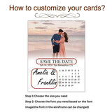 Personalized Save the Date Photo Magnet Calendar Wedding Save Our Date +Free Envelope Photo Wedding Announcement Custom Wedding Invitation - Venuston