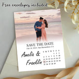 Personalized Save the Date Photo Magnet Calendar Wedding Save Our Date +Free Envelope Photo Wedding Announcement Custom Wedding Invitation