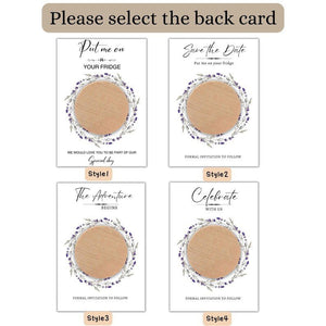 Personalized Save the date, Wood Wedding Invitations Calendar, Wedding Save the Date, Laser - Carved Wooden announcement with QR Code - Venuston