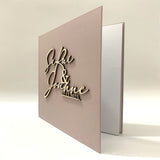 Personalized Wedding Guestbook with 3d nature wood letters, Wedding Gift for couple, Wedding Planner/Wedding Gift/Wedding scrapbook - Venuston